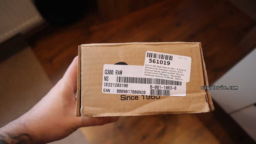 Cort G300 RAW box serial top