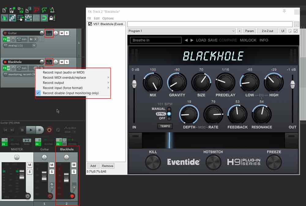 WET/DRY setup in a DAW WET/DRY setup in a DAW