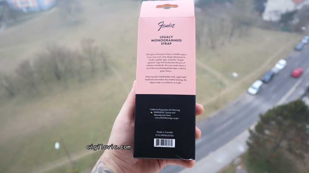 Fender Legacy Vintage Monogram Strap - Box Back