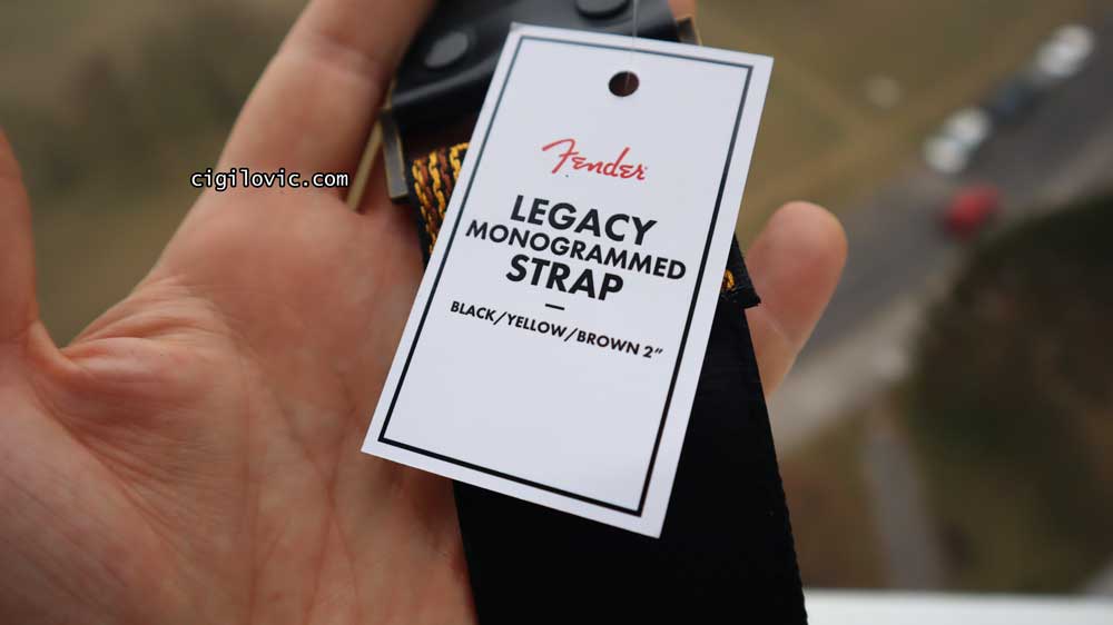 Fender Legacy Vintage Monogram Strap - Label