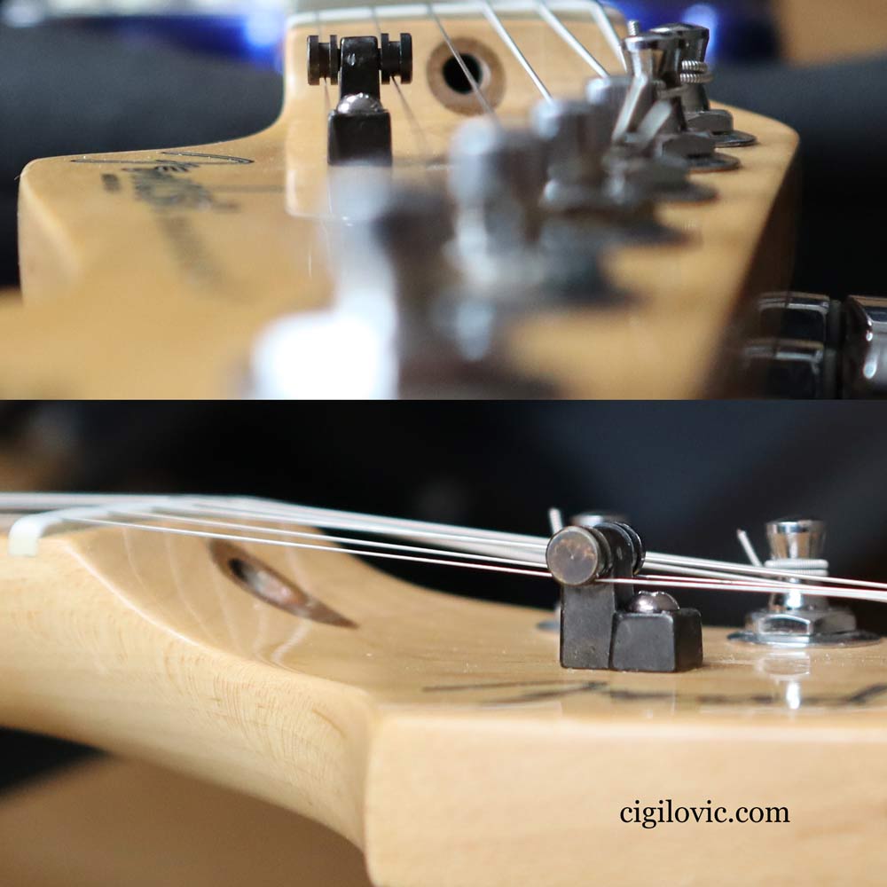 G&ouml;ldo Roller String Tree on my Strat