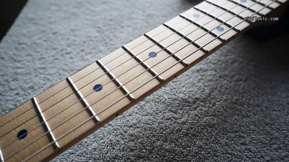 Fretboard, close up