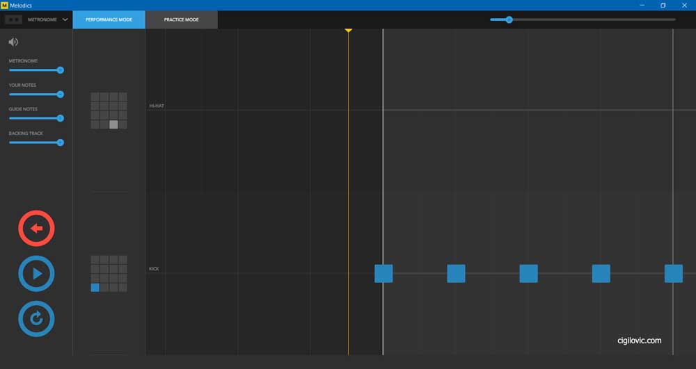 Melodics Keys practice software