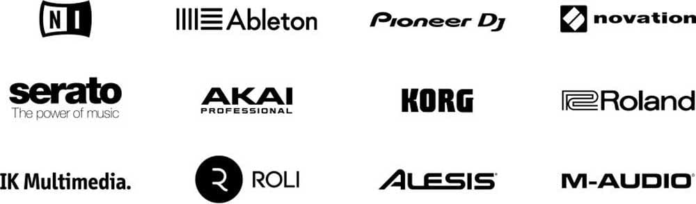 Brands with Melodics-compatible products