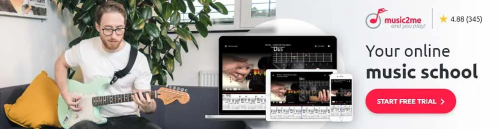 Music2Me online guitar lessons with free trial