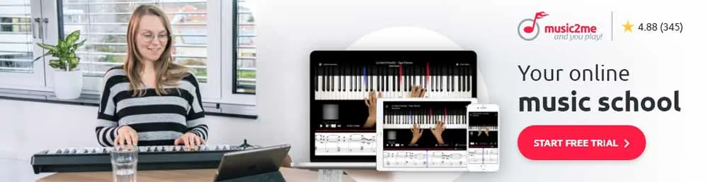 Music2Me online piano lessons with free trial