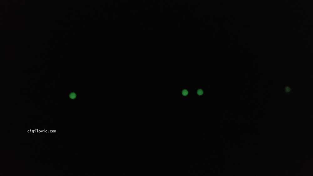 Glow in the dark side dots