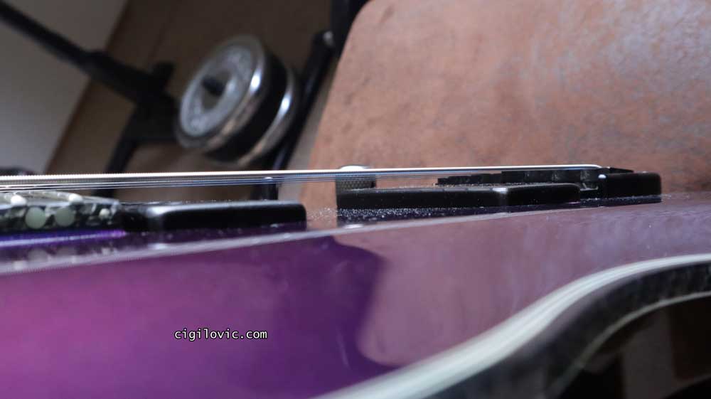 Schecter's factory pickup height setting