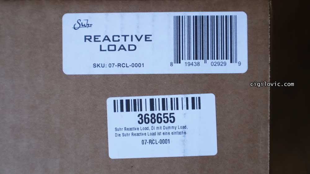 Suhr Reactive Load - Barcode Serial Number Suhr Reactive Load - Barcode Serial Number