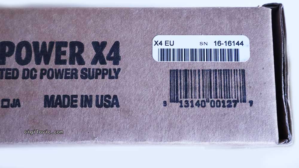 Pedal Power X4, barcode & serial
